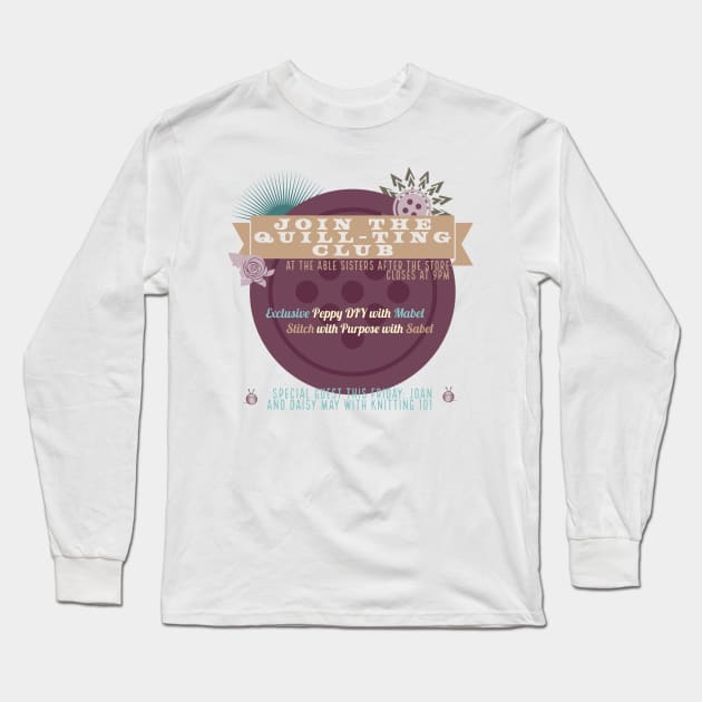 The Quill-Ting Club Long Sleeve T-Shirt by MegBliss